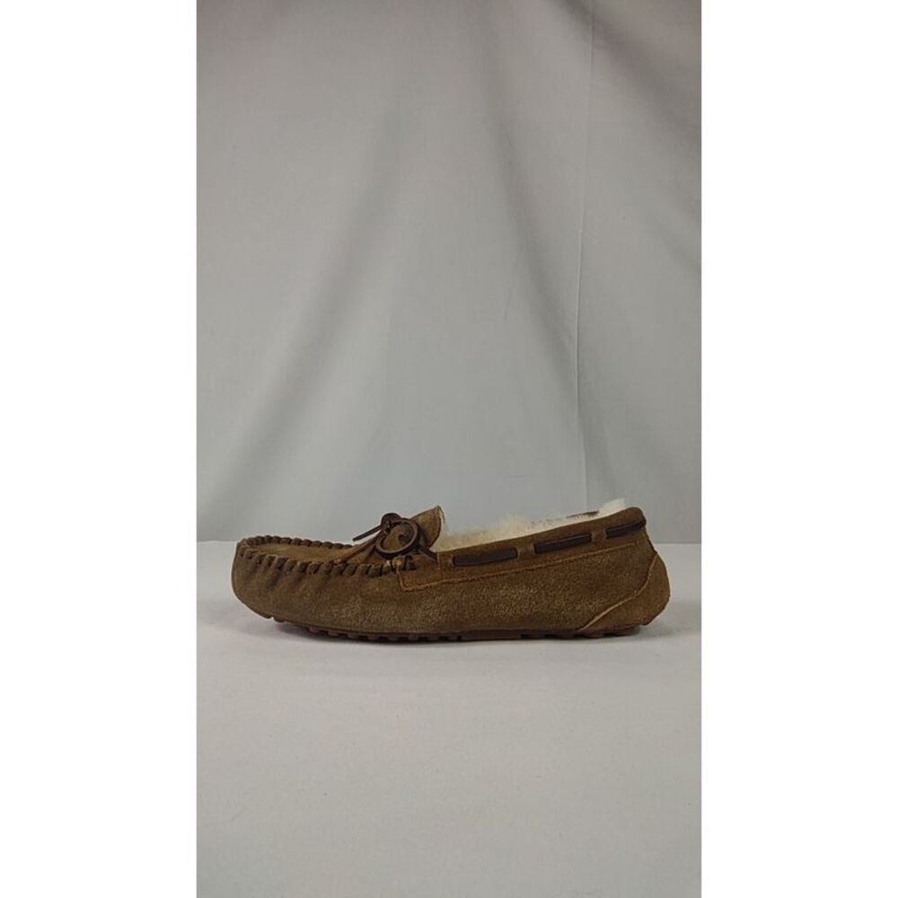 Quince Brown Suede Moccasin Slippers